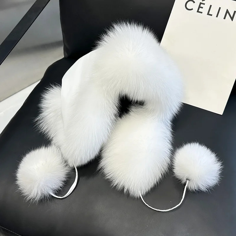 Women'S Imitation Fox Fur Hat  - Trapper Hat Ear Flap ulasan dan harga