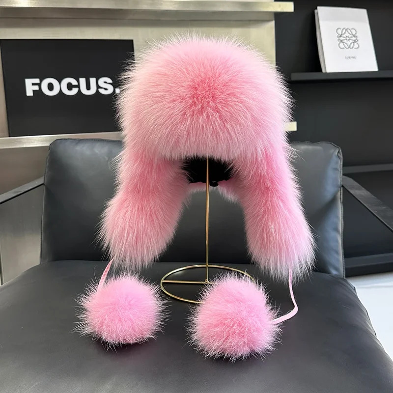 Women'S Imitation Fox Fur Hat  - Trapper Hat Ear Flap ulasan dan harga