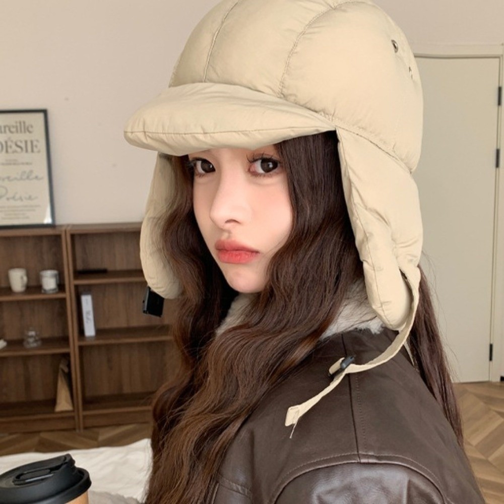 Solid Color Padded Bomber Hats - Trapper Hat Ear Flap ulasan dan harga