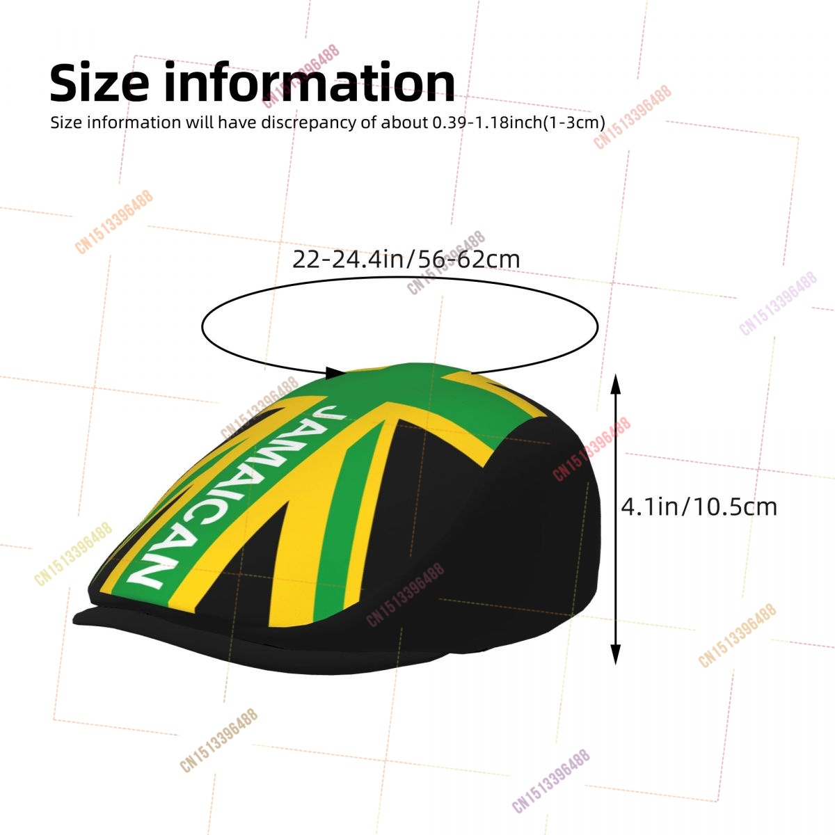 Jamaica UK Flag Men Women Flat - Newsboy Cap Ivy ulasan dan harga