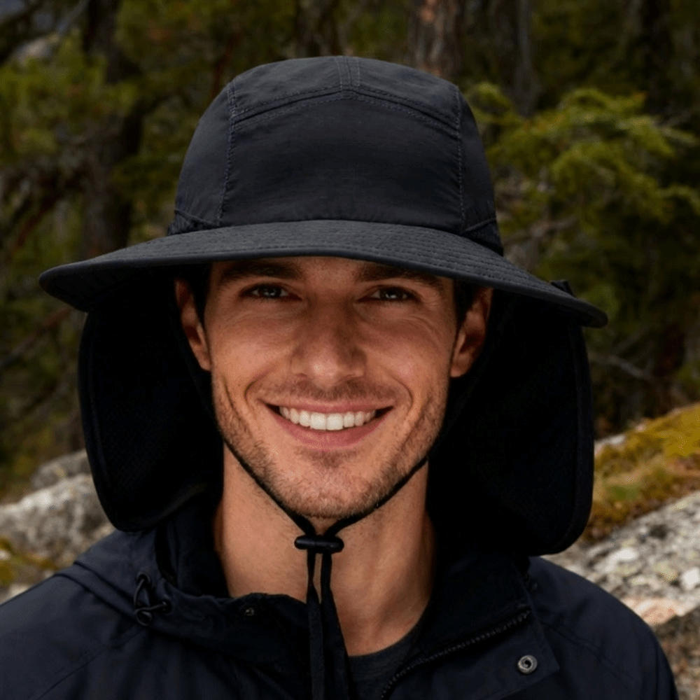 Fashion Wide Brim Outdoor Sun  - Bucket Hat Cotton ulasan dan harga