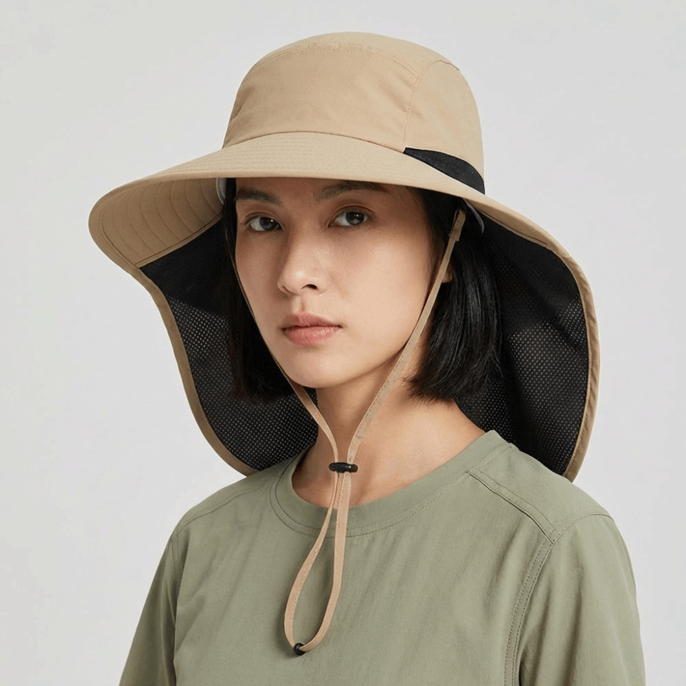 Fashion Wide Brim Outdoor Sun  - Bucket Hat Cotton ulasan dan harga
