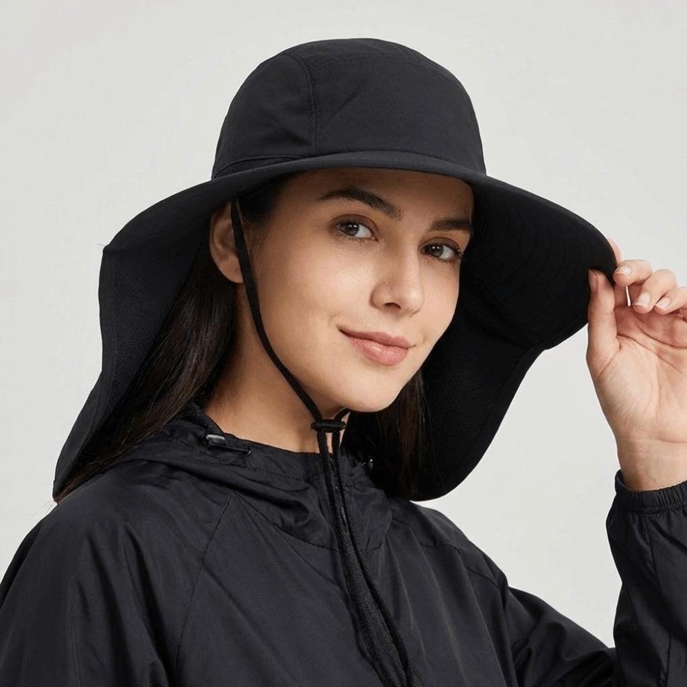 Fashion Wide Brim Outdoor Sun  - Bucket Hat Cotton ulasan dan harga