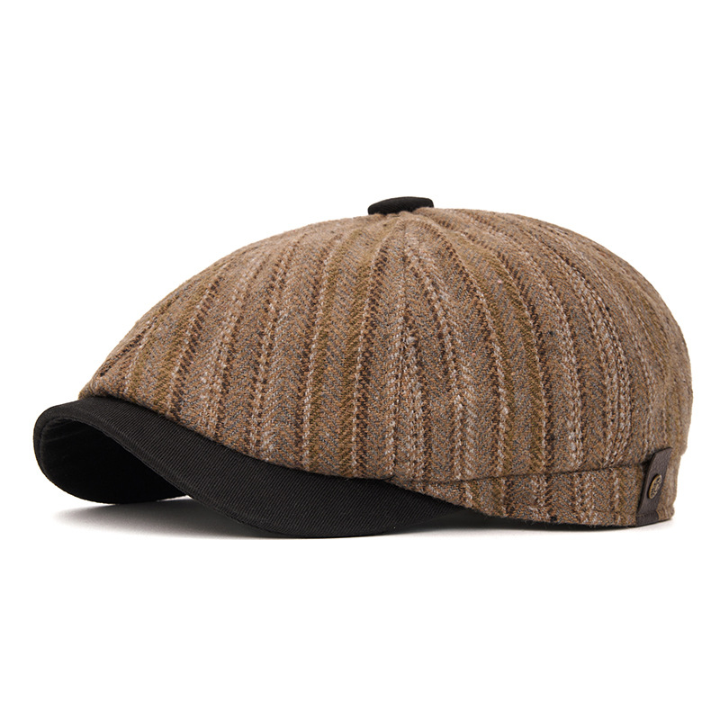 Unisex Striped Wool Blend News - Newsboy Cap Ivy ulasan dan harga