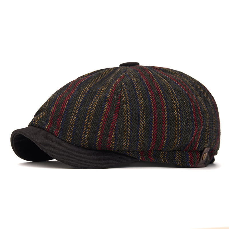 Unisex Striped Wool Blend News - Newsboy Cap Ivy ulasan dan harga