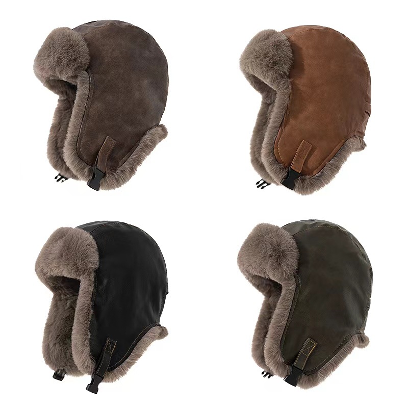 1pcs Men's Winter Retro leathe - Winter Trapper Hat ulasan dan harga