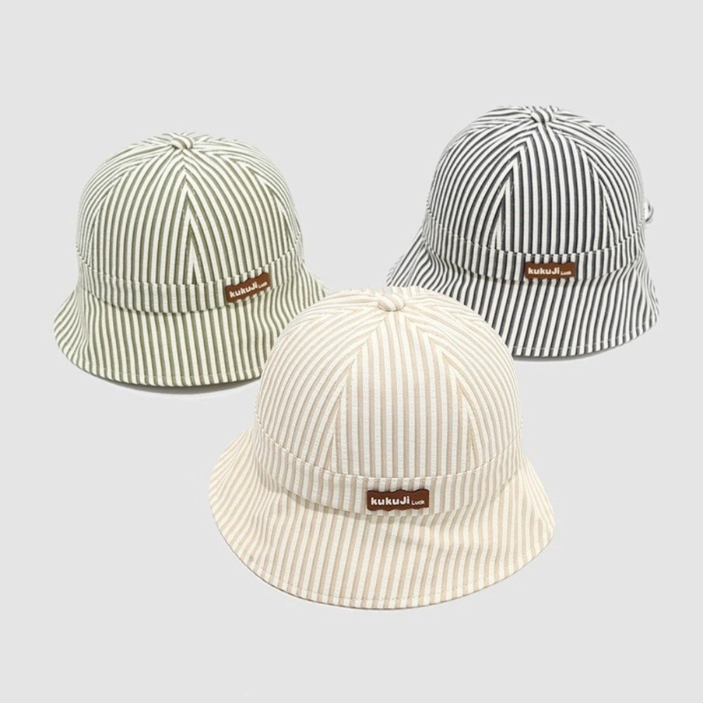 New Striped Baby Bucket Hat Ad - Bucket Hat Cotton ulasan dan harga