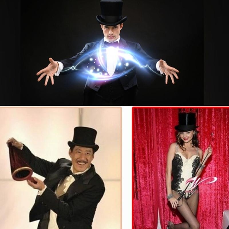 Retro Top Hat Magician Costume - Fedora Hat Wool ulasan dan harga