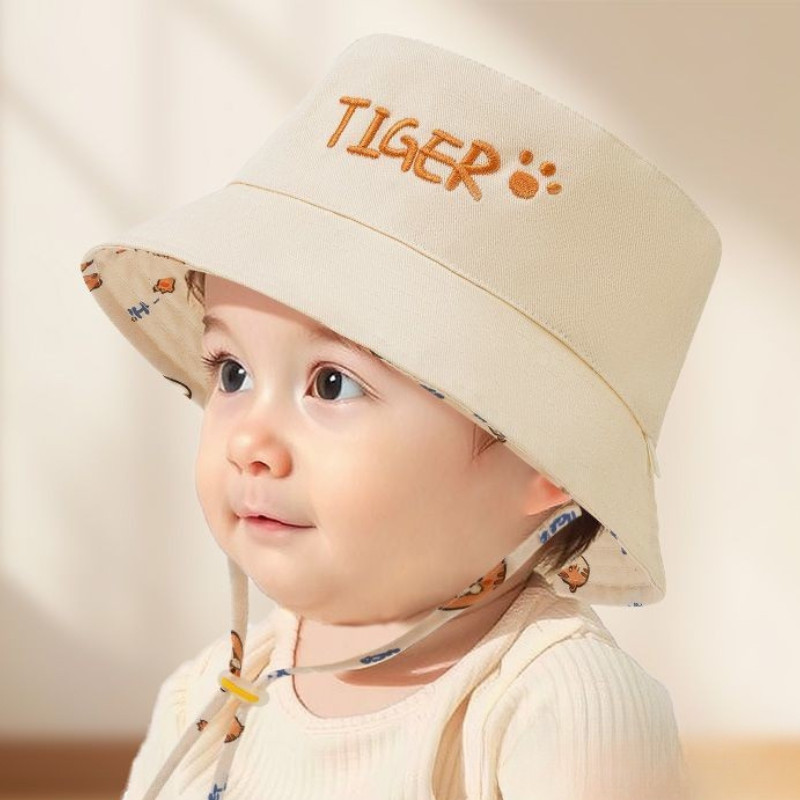 Letter Embroidered Baby Bucket - Bucket Hat Cotton ulasan dan harga