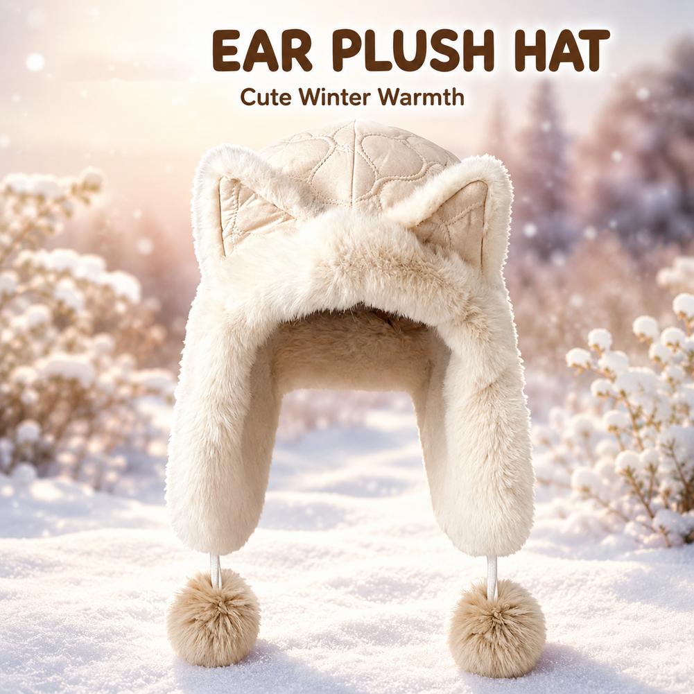 Plush Fox Ear Winter Trapper H - Winter Trapper Hat ulasan dan harga