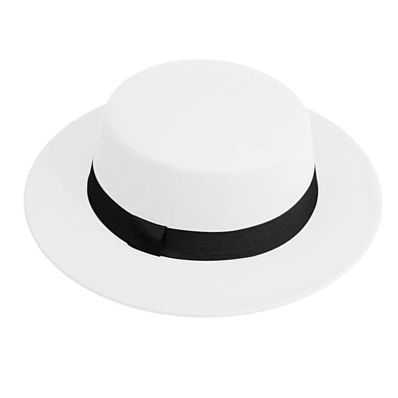 Men Women White Fedora Hat Fla - Fedora Hat Wool ulasan dan harga