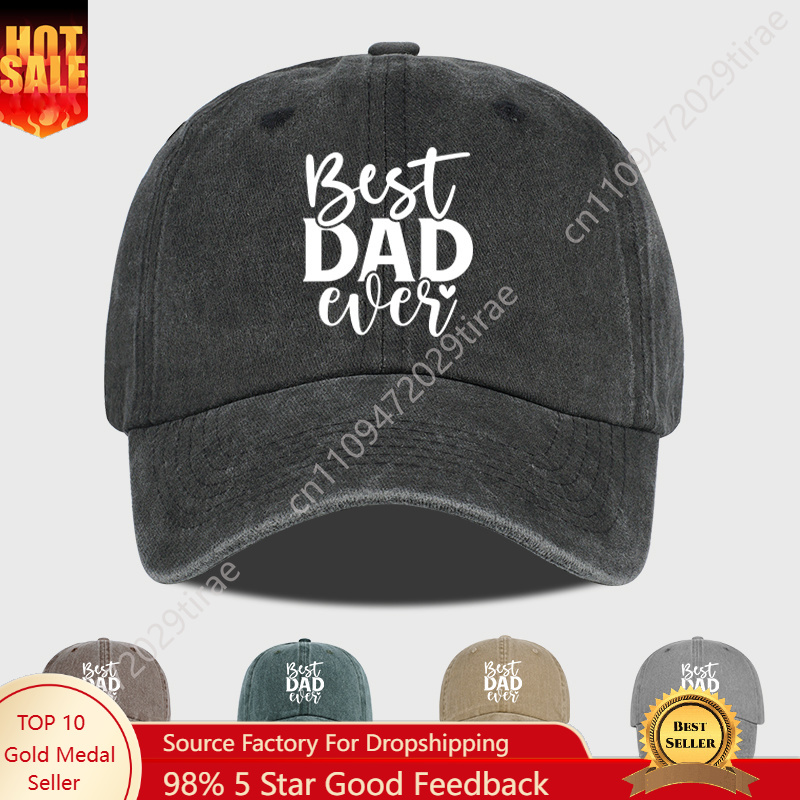 “Best DAD Ever” Printed Vintag - Dad Hat Cotton ulasan dan harga
