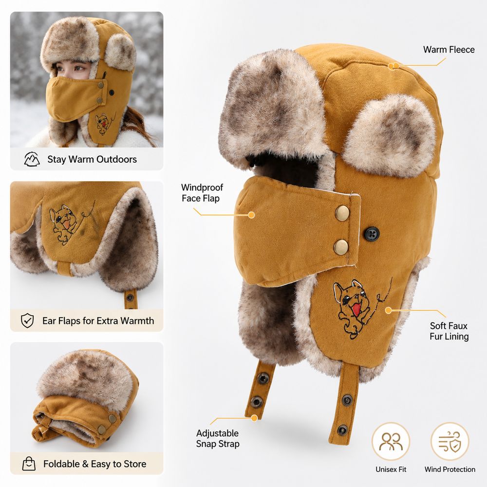 New Faux Fur Lining Trapper Ha - Winter Trapper Hat ulasan dan harga