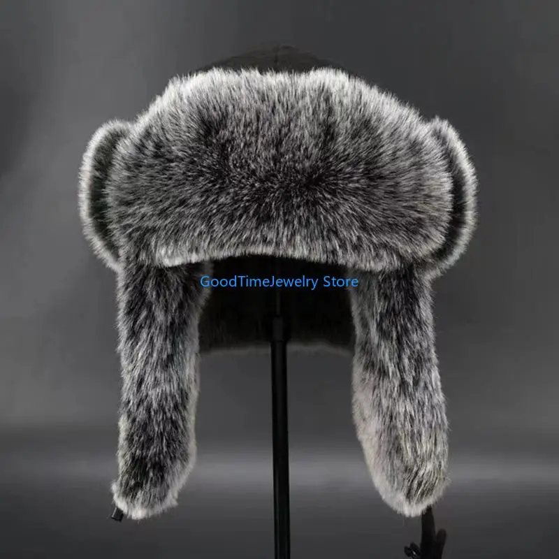 193D Furry Lined Trapper Hat w - Trapper Hat Ear Flap ulasan dan harga