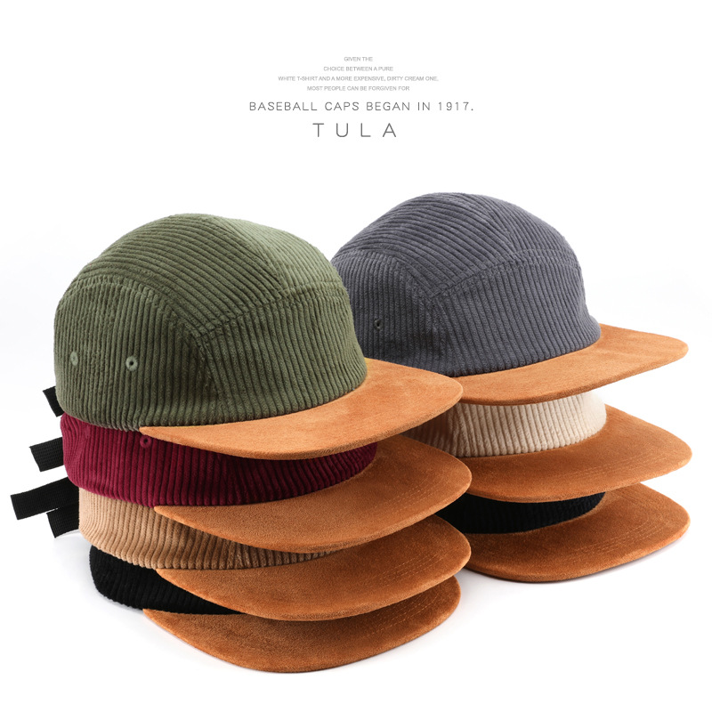 New 5-panel Splicing Corduroy  - Corduroy Cap 5 Panel ulasan dan harga