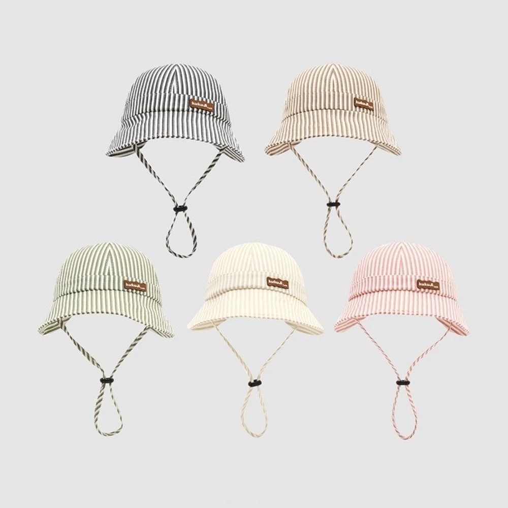 New Striped Baby Bucket Hat Ad - Bucket Hat Cotton ulasan dan harga