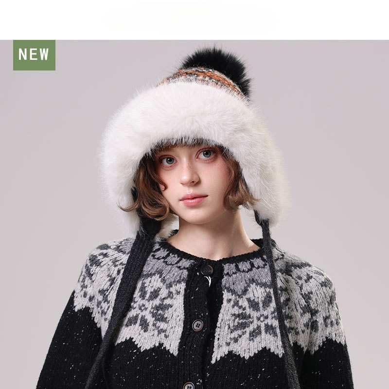 Women's Fuzzy Knit Trapper Hat - Trapper Hat Ear Flap ulasan dan harga
